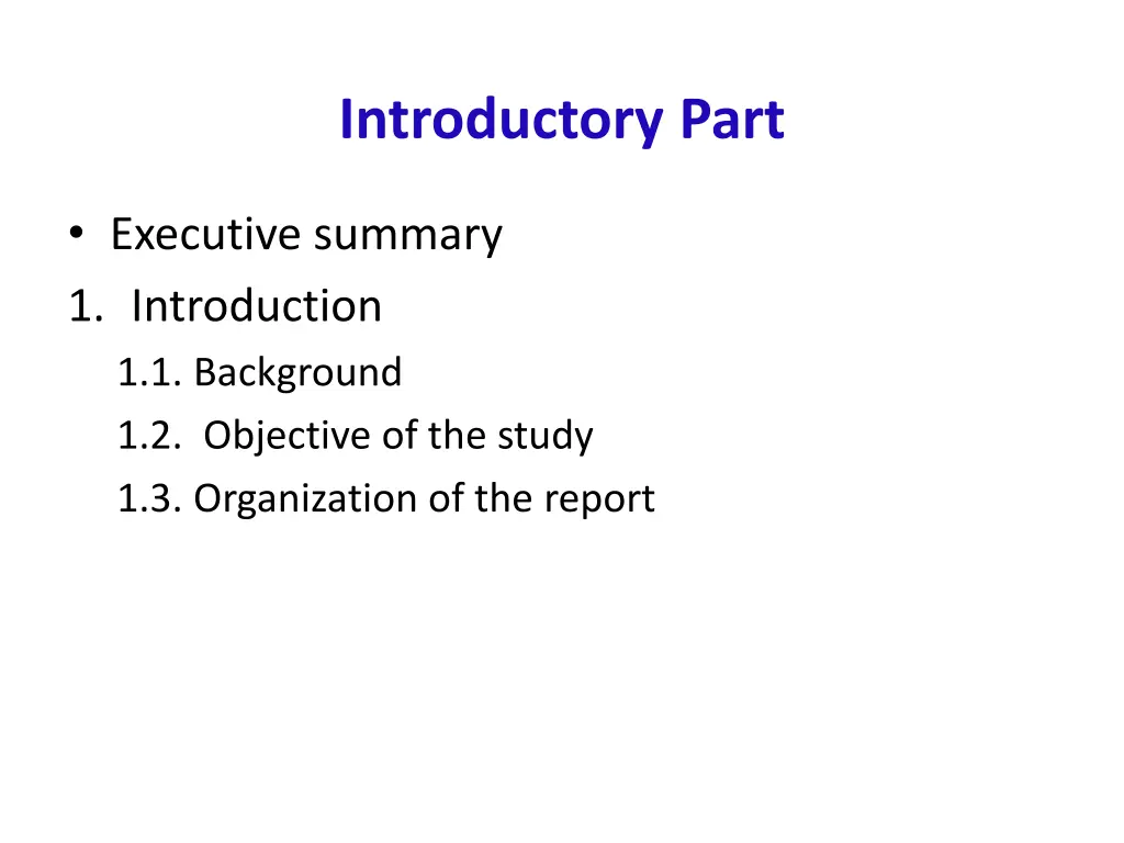introductory part