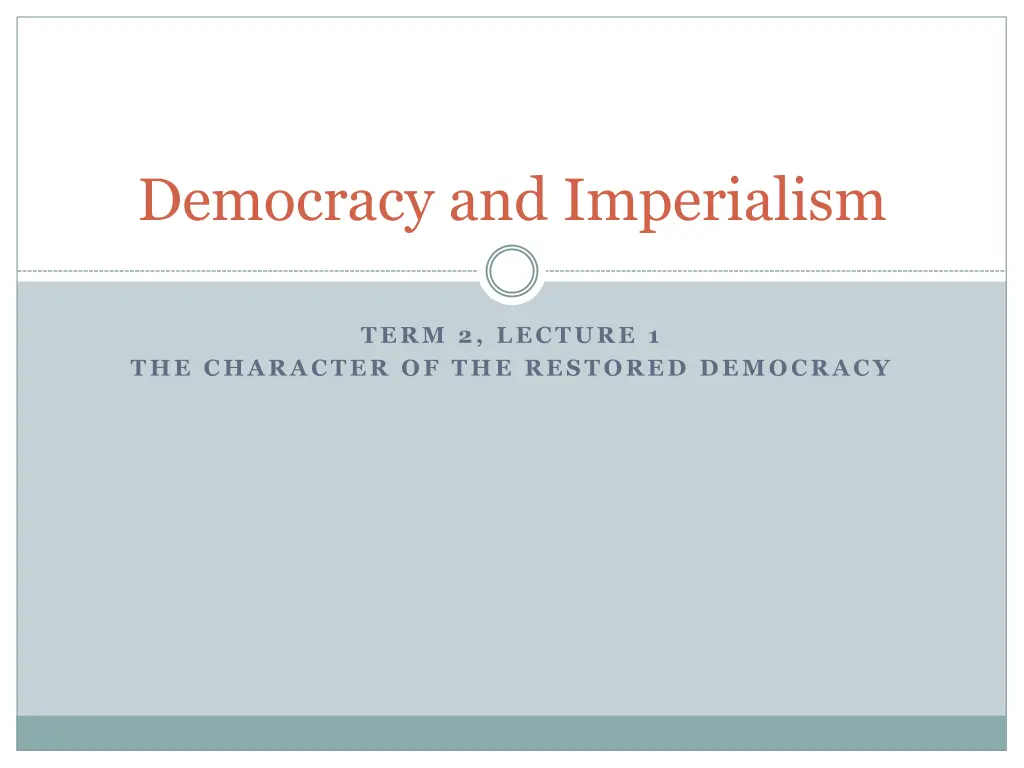 democracy and imperialism