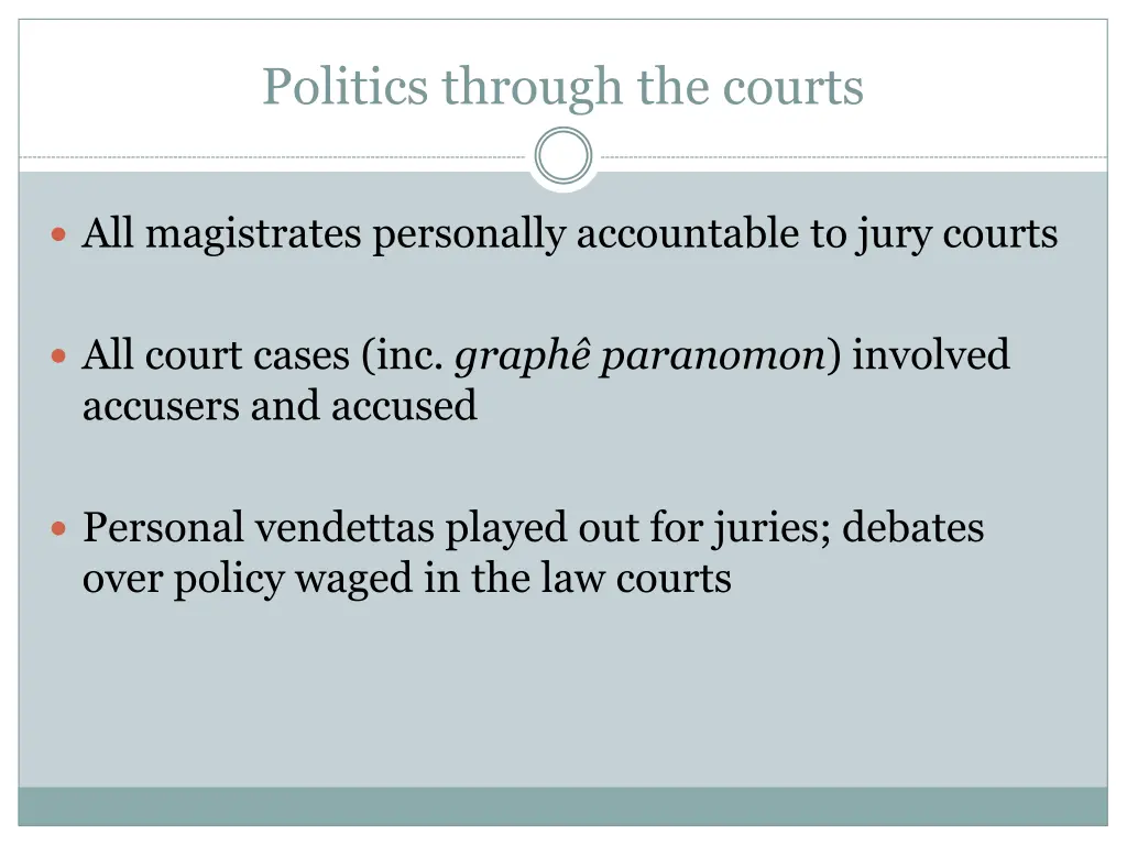 politics through the courts