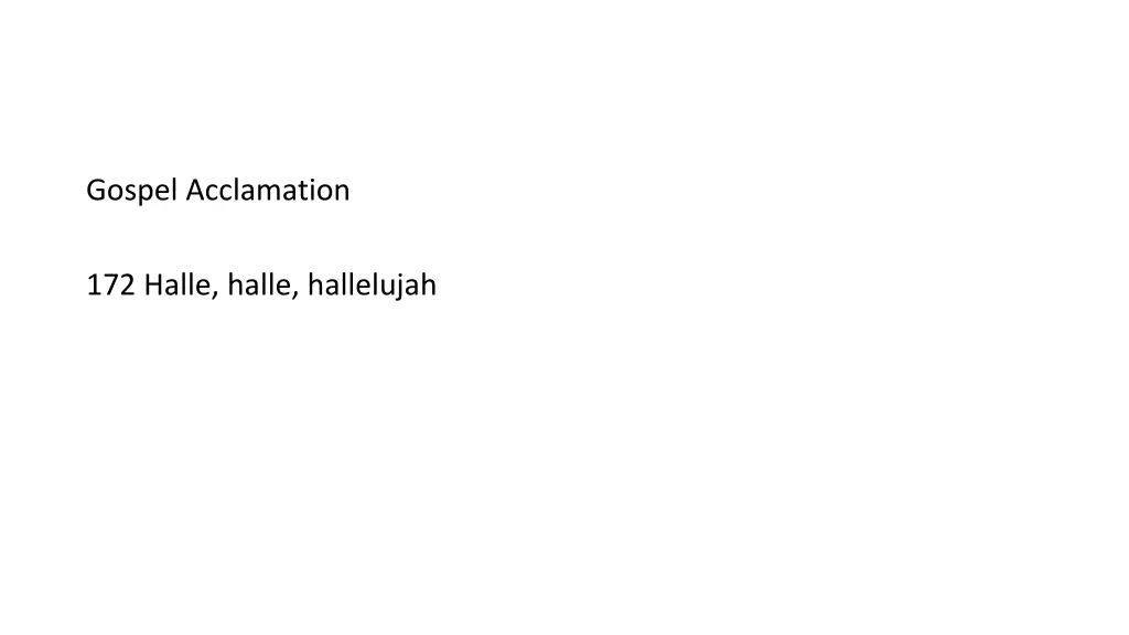 gospel acclamation