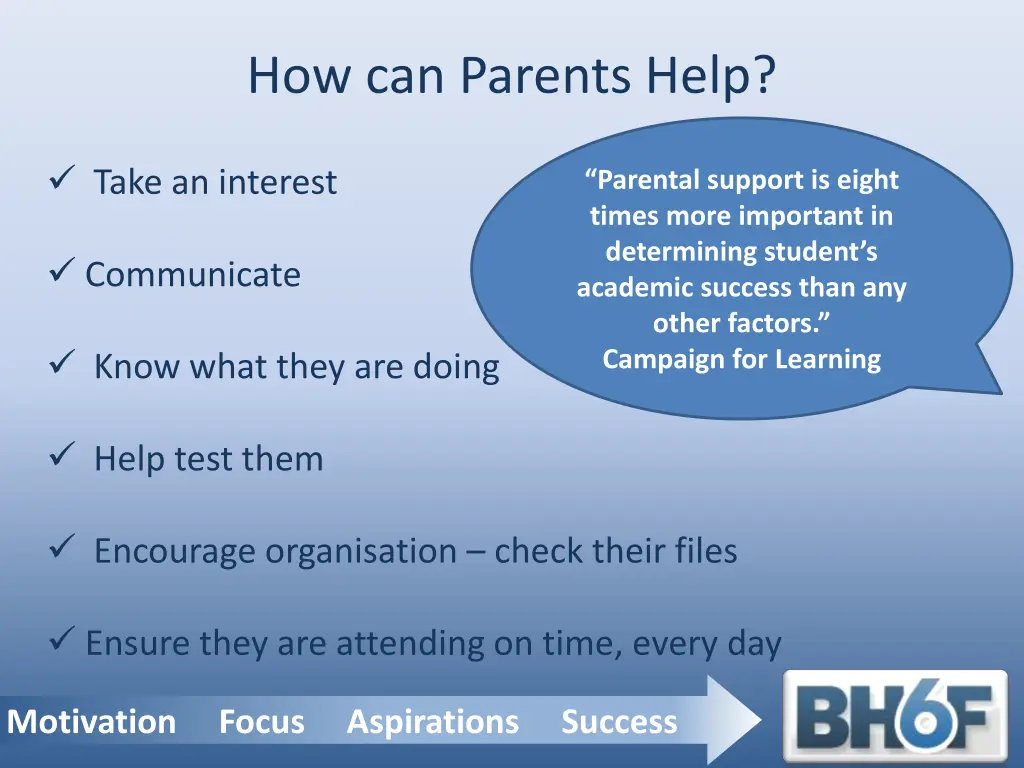 how can parents help