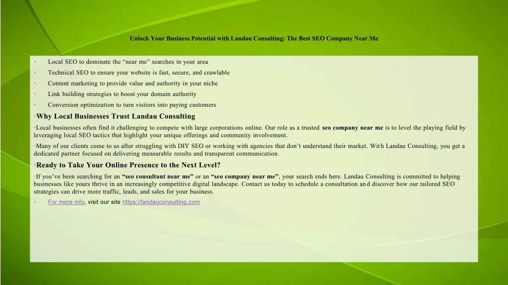 unlock your business potential with landau 1