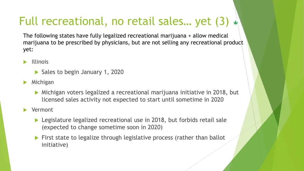 full recreational no retail sales yet 3