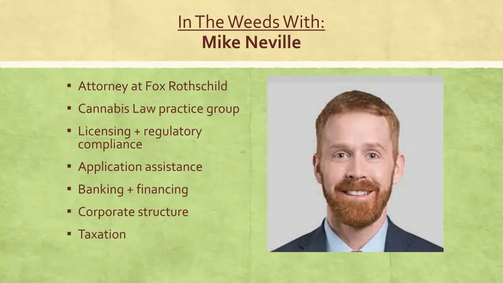 in the weeds with mike neville