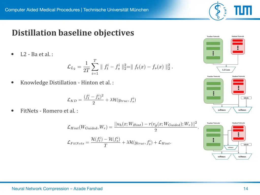 distillation baseline objectives