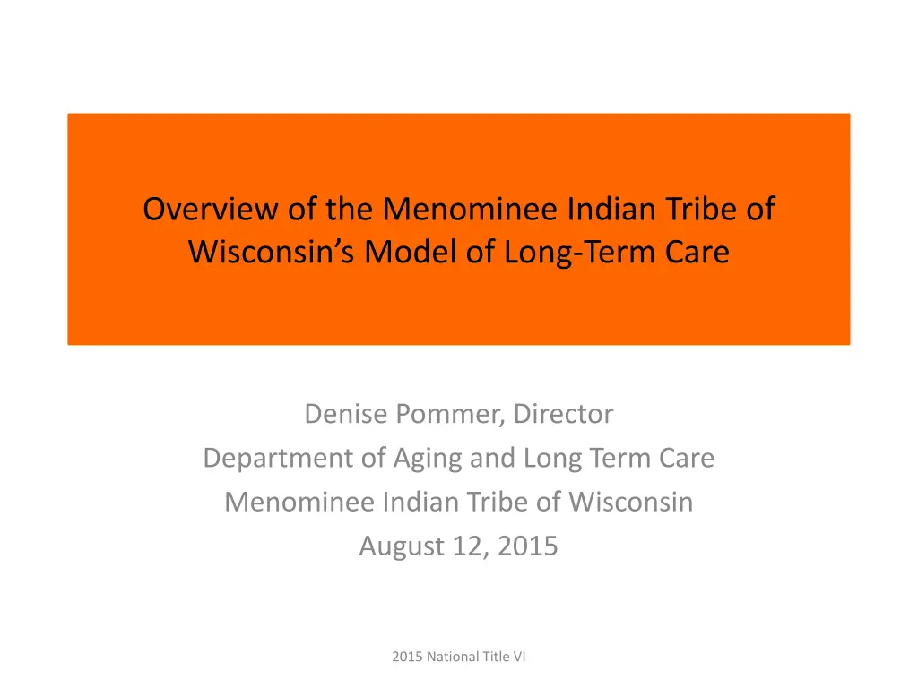 overview of the menominee indian tribe