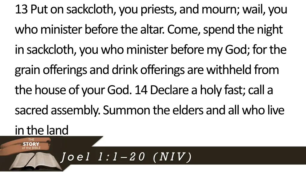 13put on sackcloth you priests and mourn wail