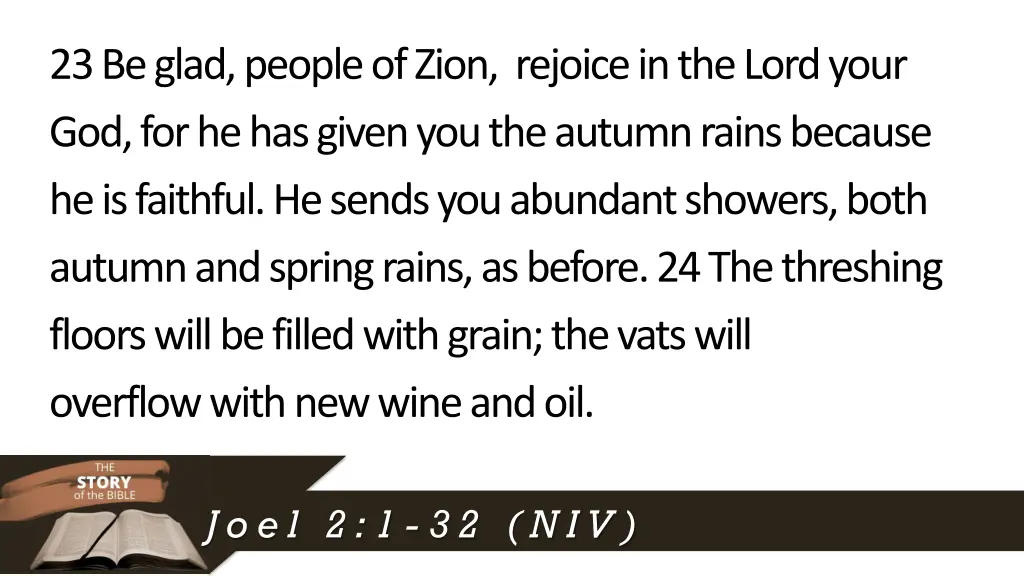 23be glad people of zion rejoicein thelordyour