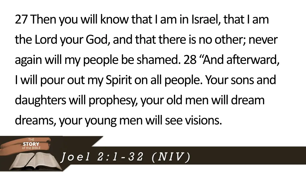 27then you will knowthat i am in israel that