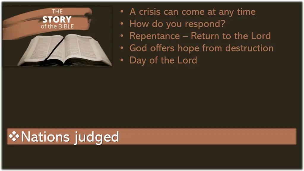 a crisis can come at any time how do you respond 3
