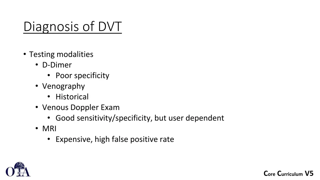 diagnosis of dvt 1