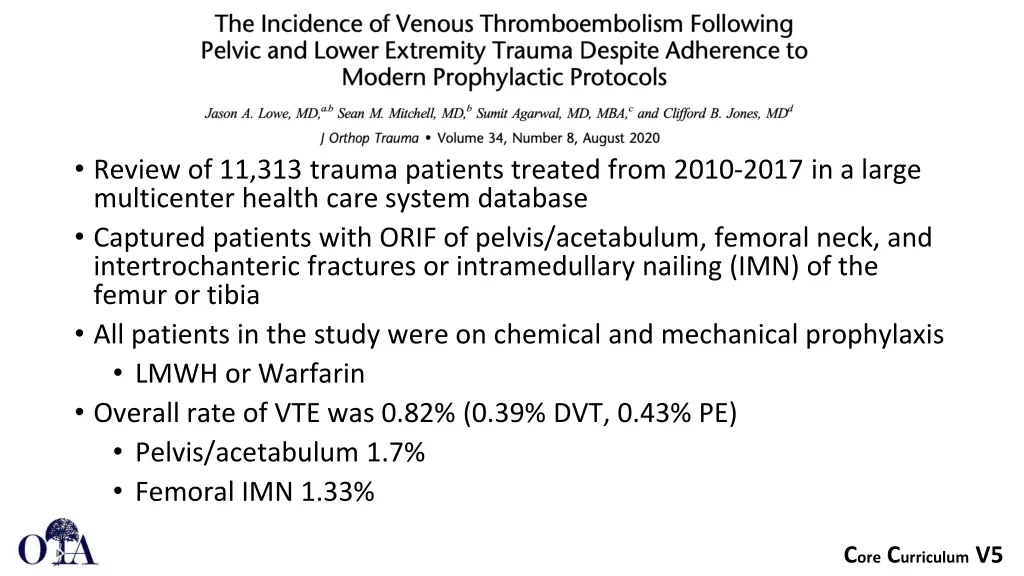 review of 11 313 trauma patients treated from