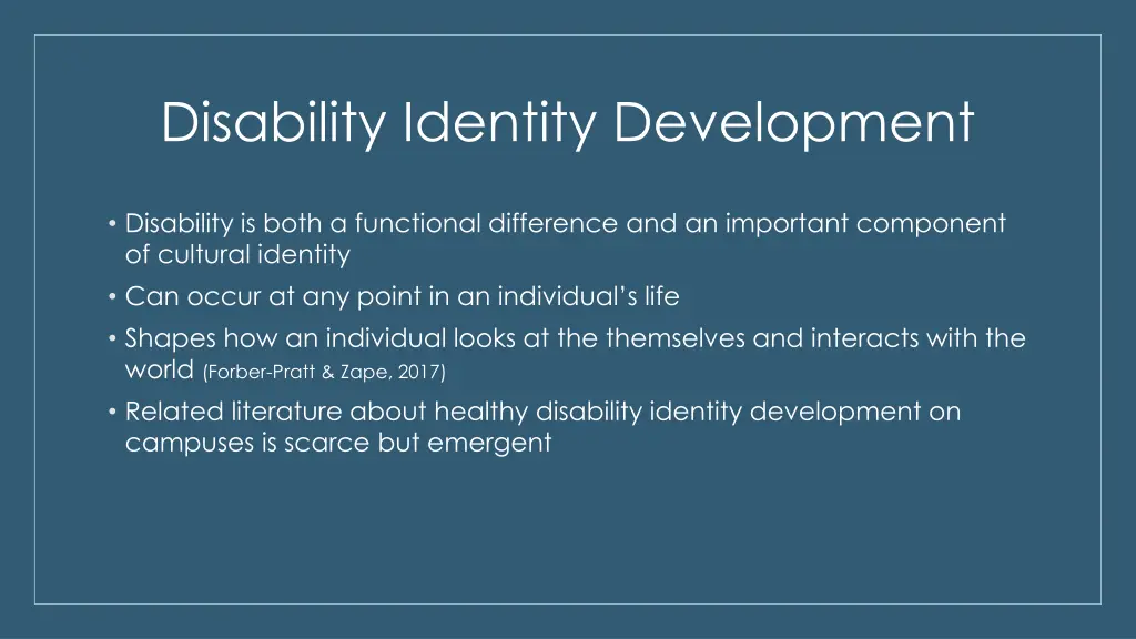 disability identity development