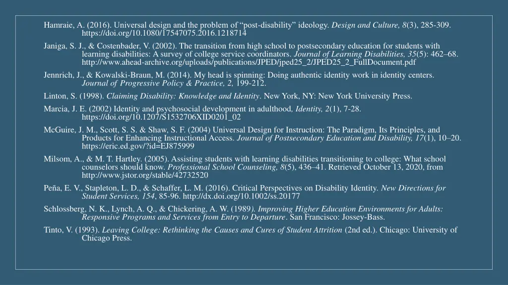 hamraie a 2016 universal design and the problem