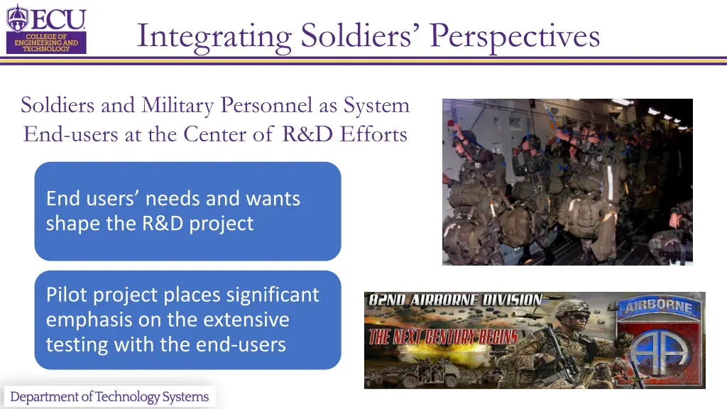 integrating soldiers perspectives