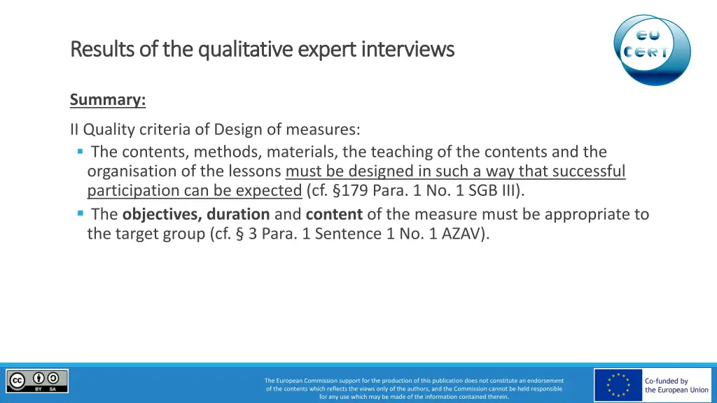 results of the qualitative expert results 1