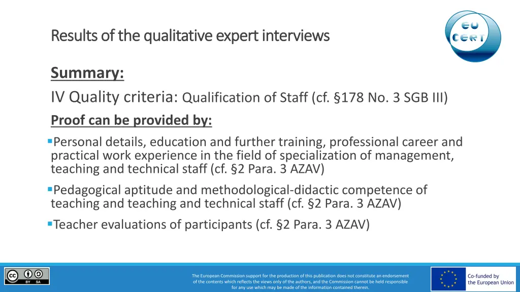 results of the qualitative expert results 3