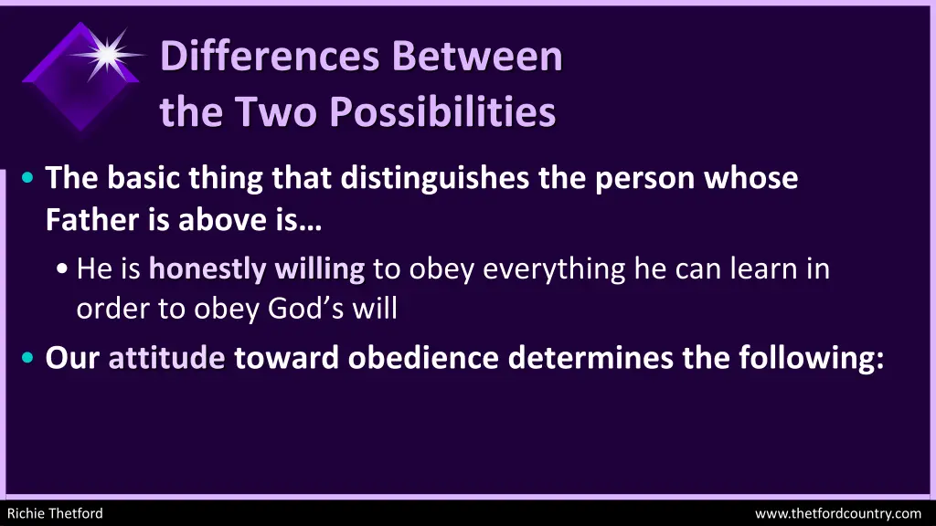 differences between the two possibilities