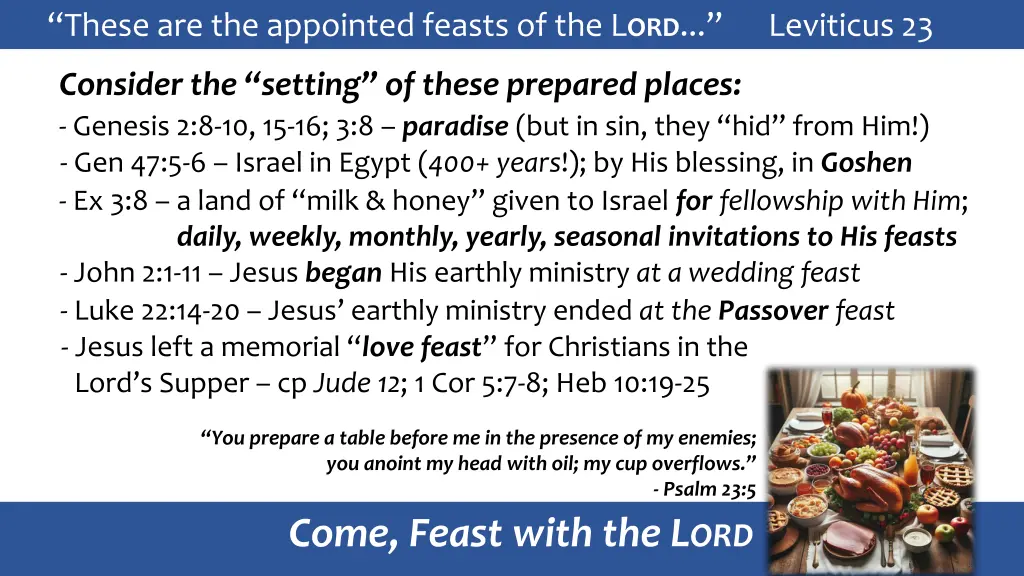 these are the appointed feasts 11