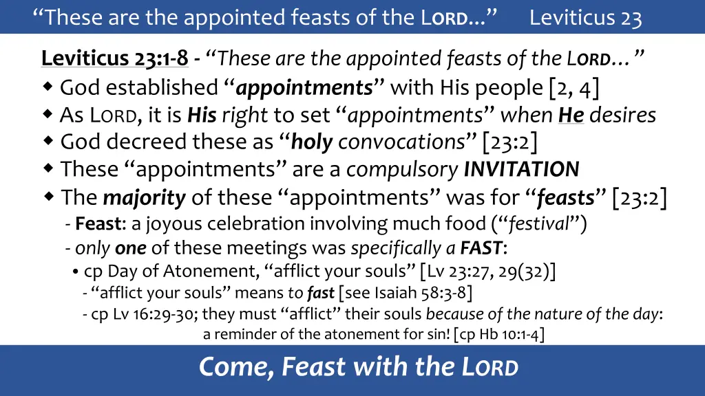these are the appointed feasts 9