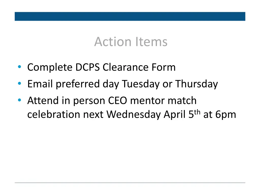 action items