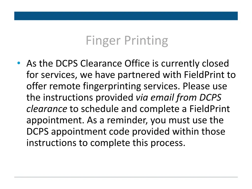 finger printing