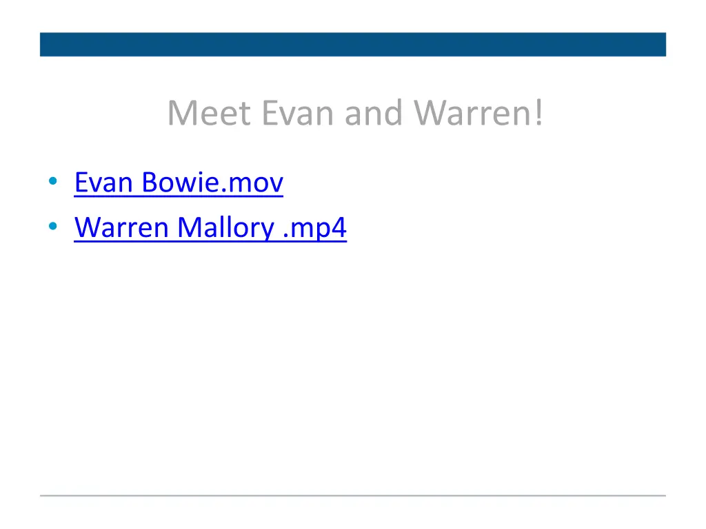meet evan and warren