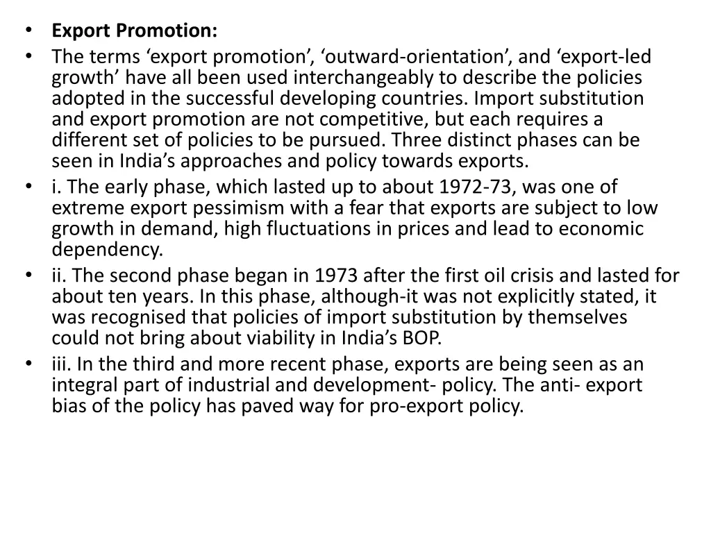 export promotion the terms export promotion