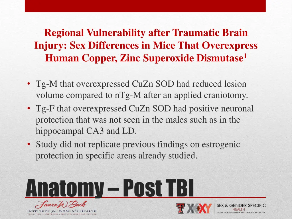 regional vulnerability after traumatic brain