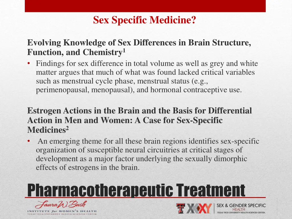sex specific medicine