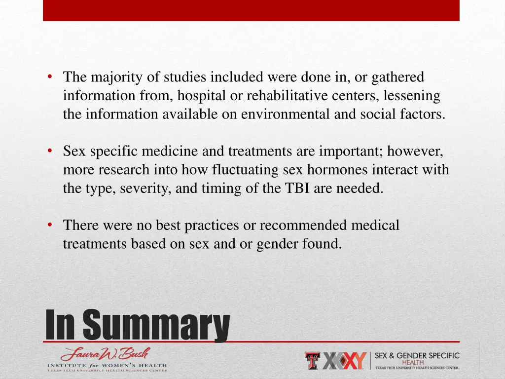 the majority of studies included were done