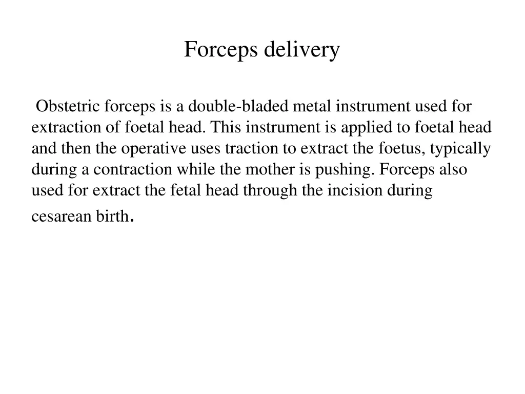forceps delivery