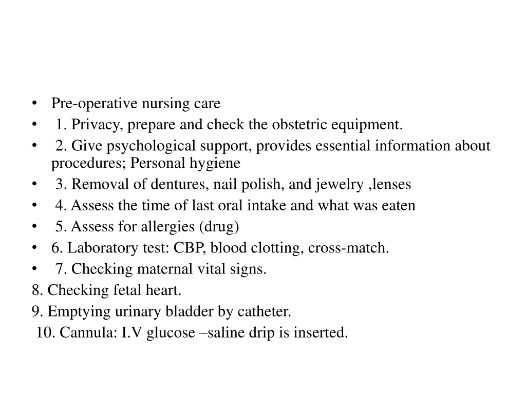 pre operative nursing care 1 privacy prepare