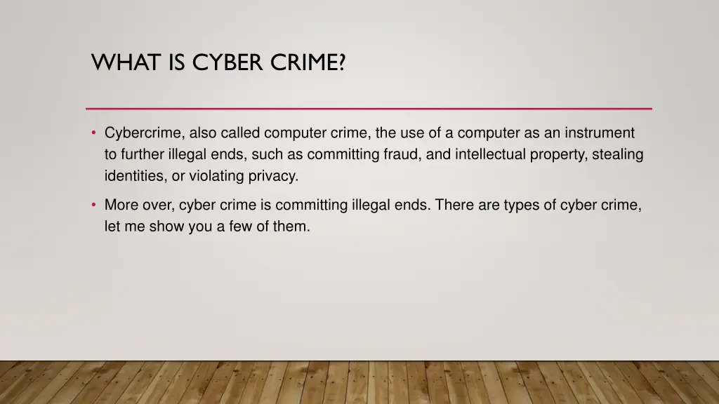 what is cyber crime
