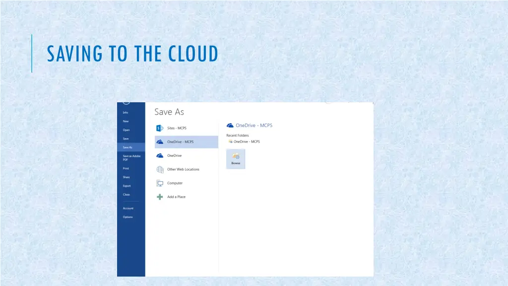 saving to the cloud 3