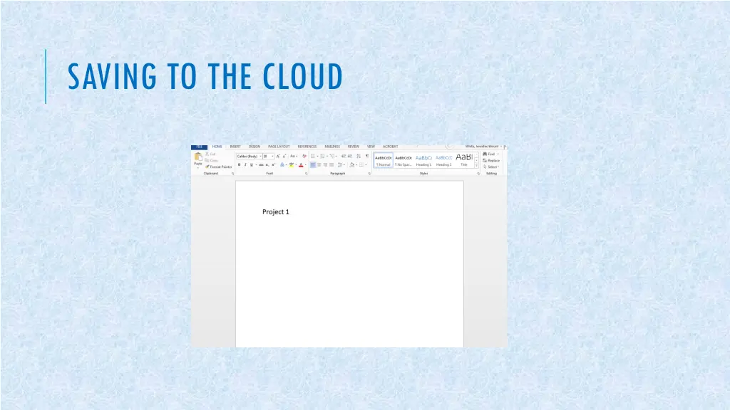 saving to the cloud 4