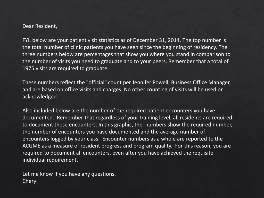 dear resident