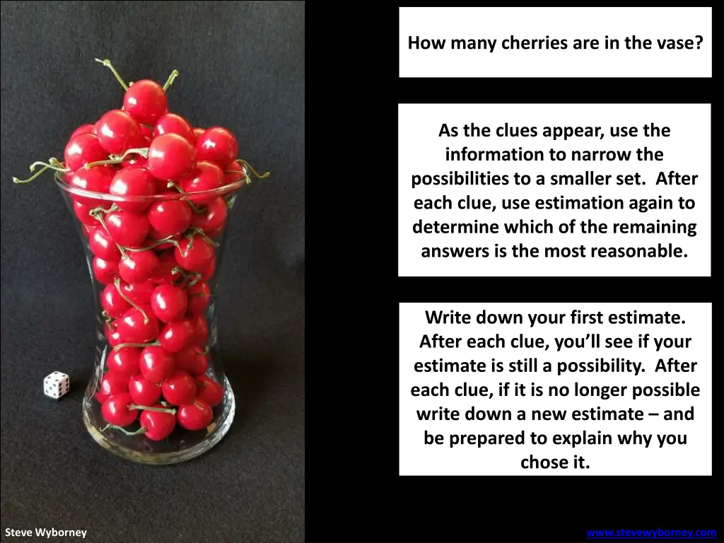 how many cherries are in the vase 2