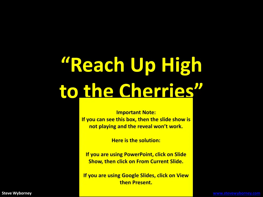 reach up high to the cherries 2