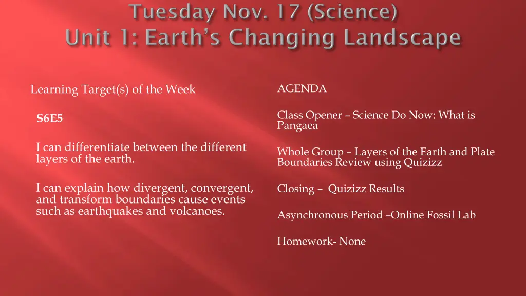 agenda
