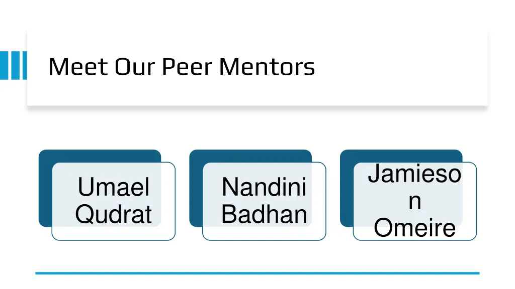 meet our peer mentors