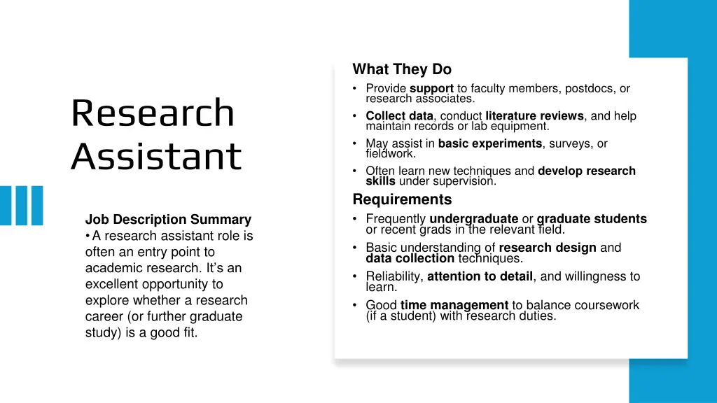 what they do provide support to faculty members