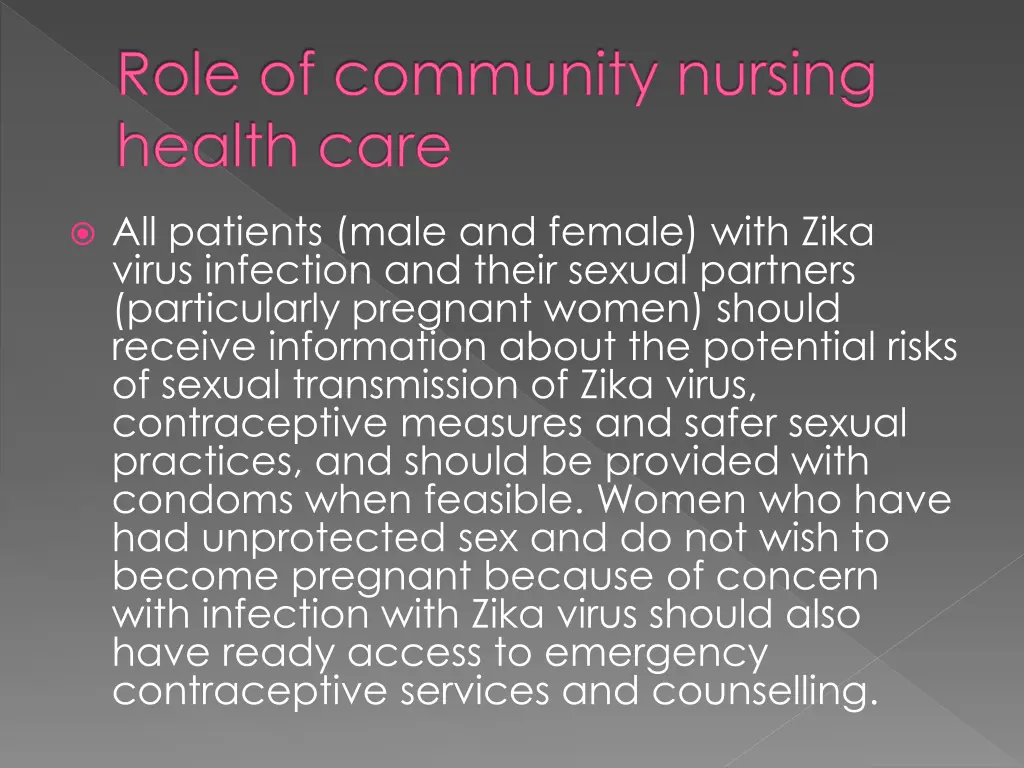 role of community nursing health care