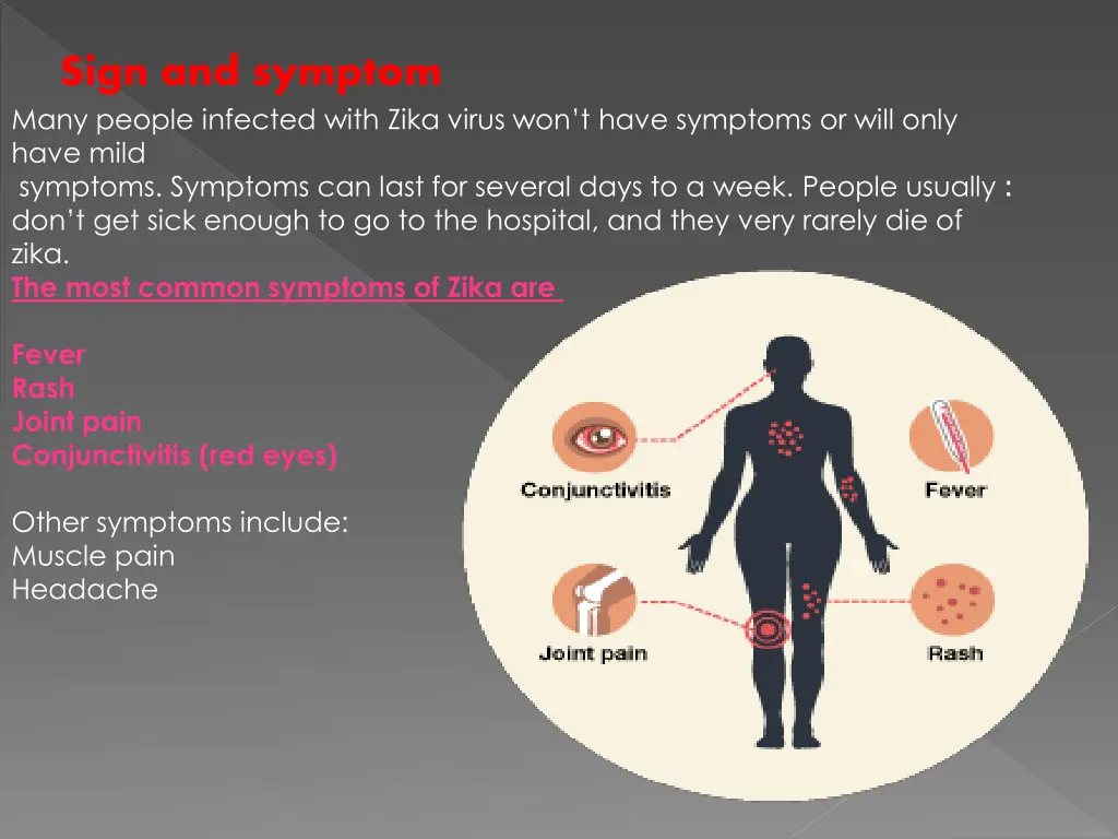 sign and symptom many people infected with zika