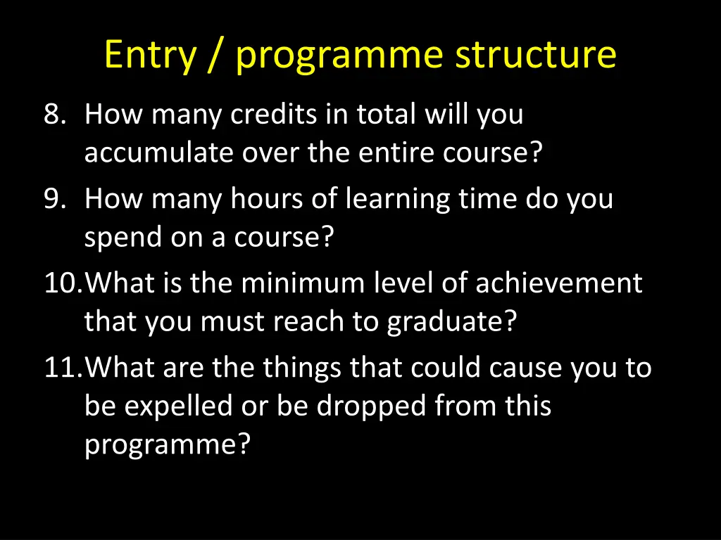 entry programme structure 1