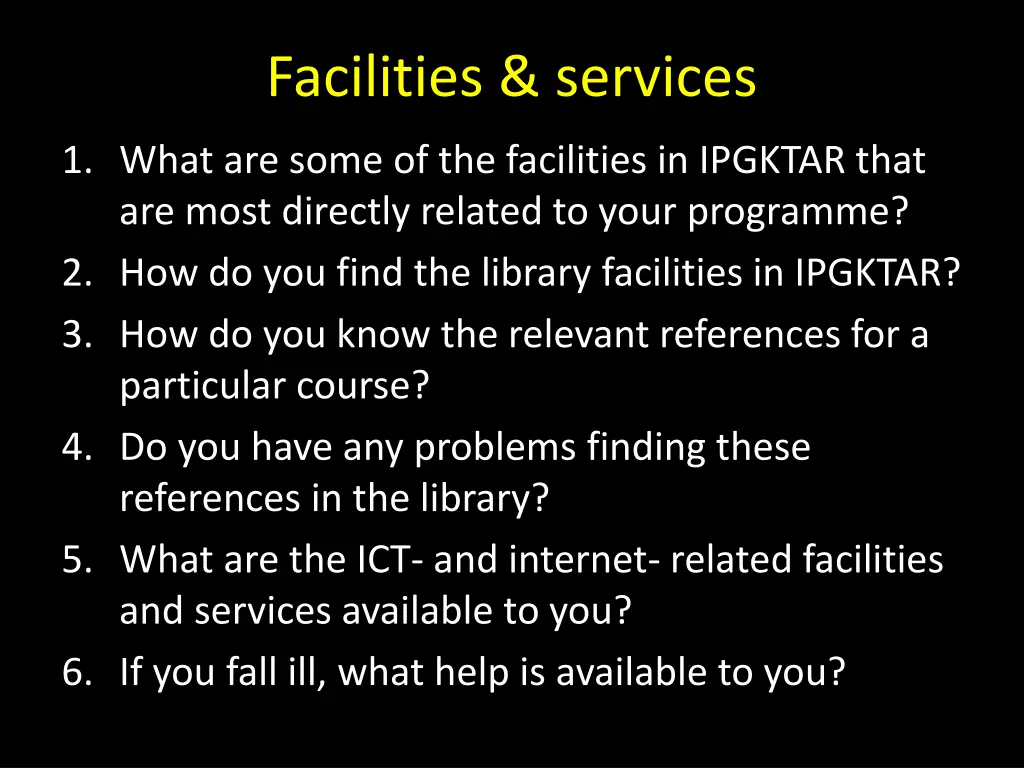 facilities services