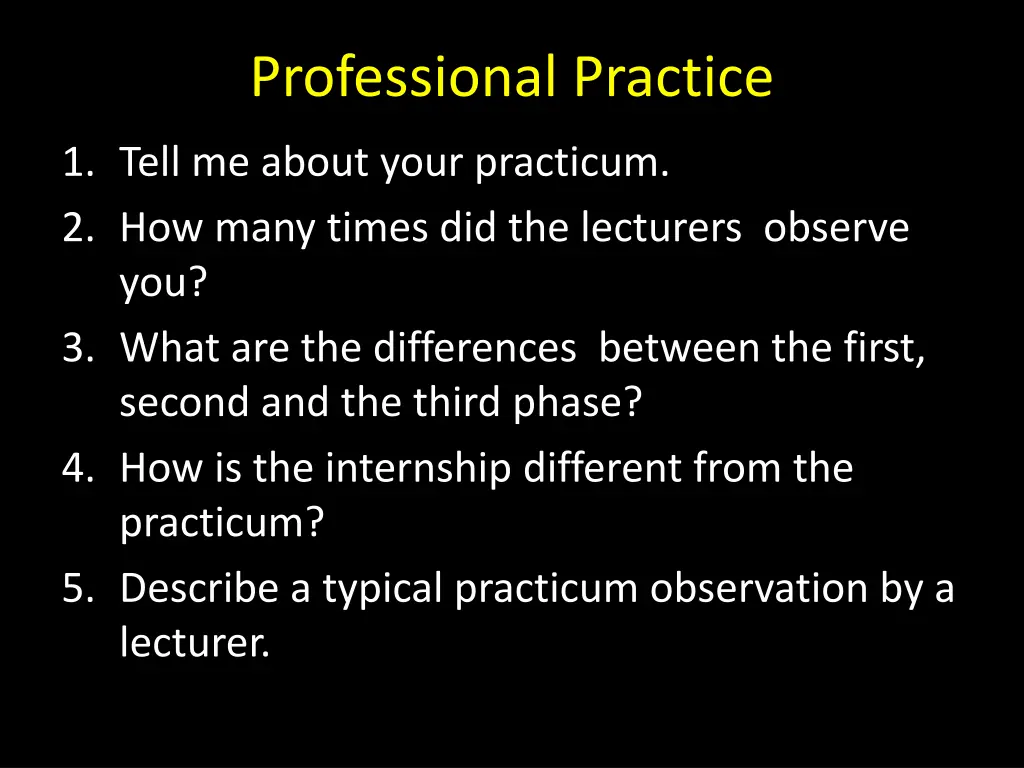 professional practice
