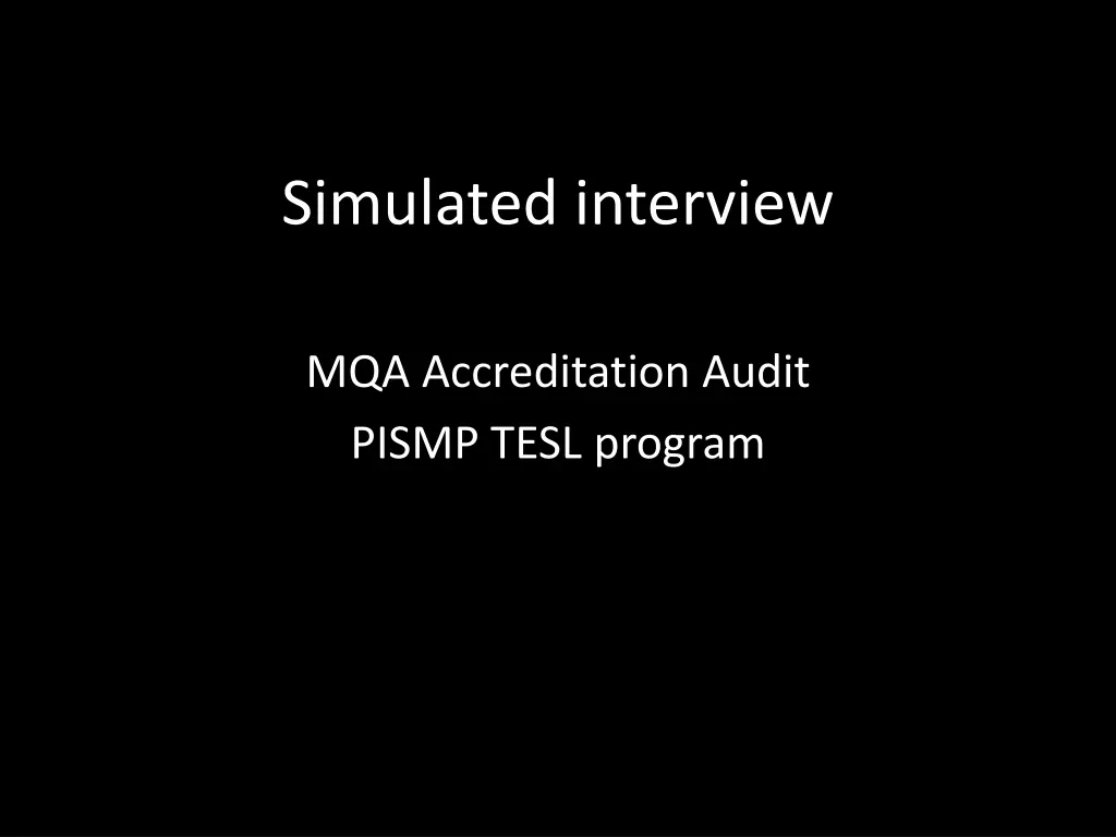 simulated interview