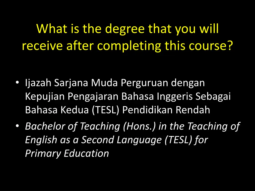 what is the degree that you will receive after