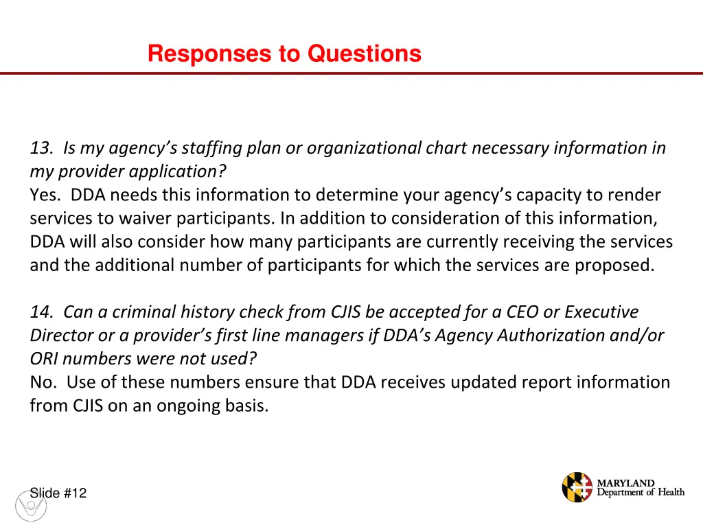 responses to questions 10